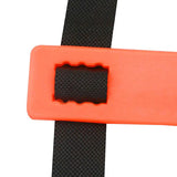 Detailed close-up of NIVIA Speed Ladder rung showing orange flat step secured to black woven side strap, designed for agility and footwork training drills.