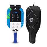 Nivia K-500 Pickleball Paddle Australia - Retail set including 16mm fiberglass paddle and branded black padded carrying case with zipper.